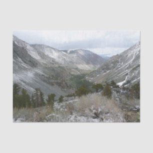 Driving Through the Snowy Sierra Nevada Mountains Tissue Paper