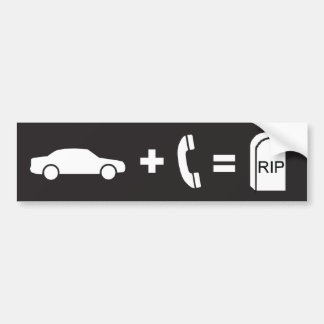 Driving While on a Cell Phone Kills Bumper Sticker