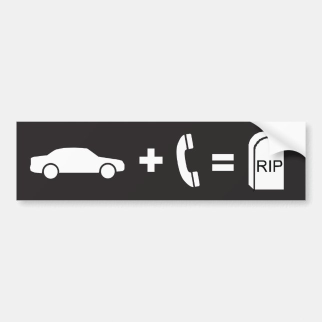 Driving While on a Cell Phone Kills Bumper Sticker (Front)