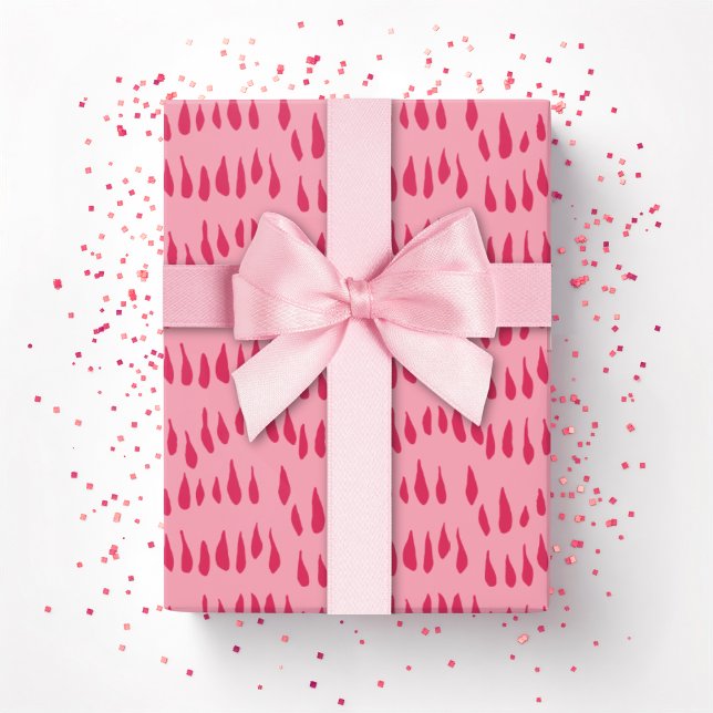 Drizzle Dot in Bright Pink Wrapping Paper (Creator Uploaded)