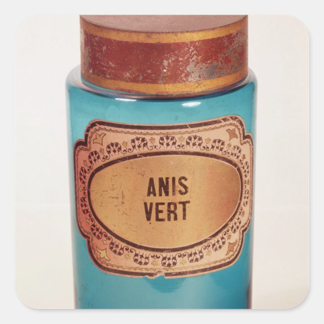 Drogue Jar, avec étiquette pour Anis Vert, c.1860 (Devant)