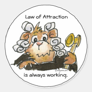 Droit d'attraction Cartoon Juge Stickers