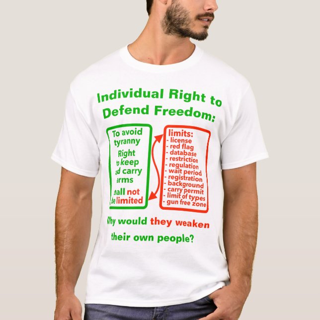 Droit de défendre (lumière) T-shirt (Devant)