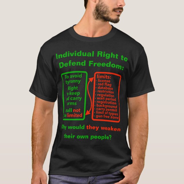 Droit de défendre (sombre) T-shirt (Devant)