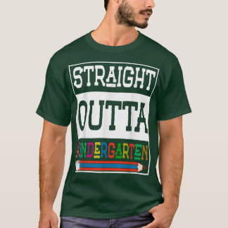 Droit devant la maternelle T-shirt drôle Drôle Gra