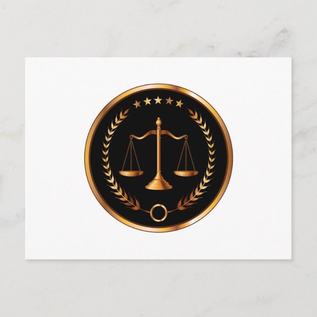 Droit - Échelles de justice - Carte postale - SRF (Devant)