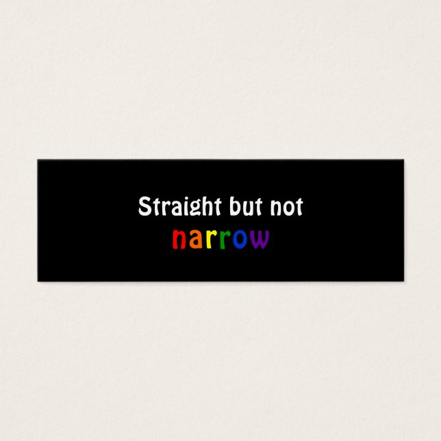 Droit mais pas étroit (signet, sombre) (Devant)