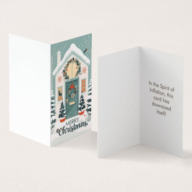 Drôle 2023 Mini carte de Noël, Gag Gift Joke (Intérieur et extérieur)