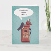Drôle Anniversaire Carte Amusante Mignonne Oiseaux