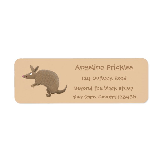 Drôle armadillo joyeux dessin animé (Devant)