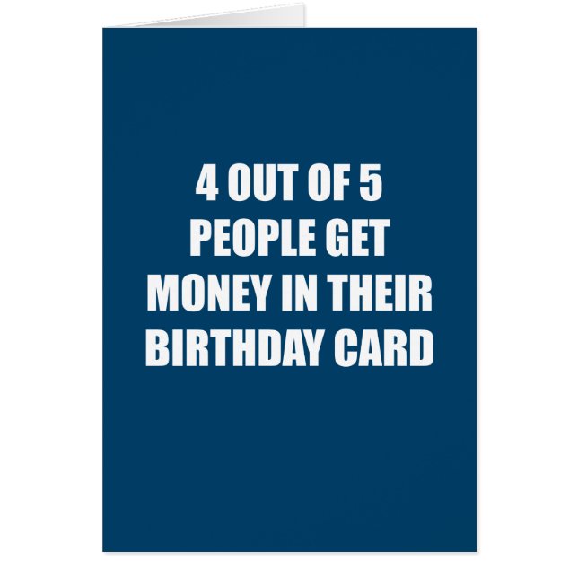 Drôle aucune carte d'anniversaire d'argent (Devant)