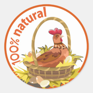 Drôle autocollant "100% naturel !".