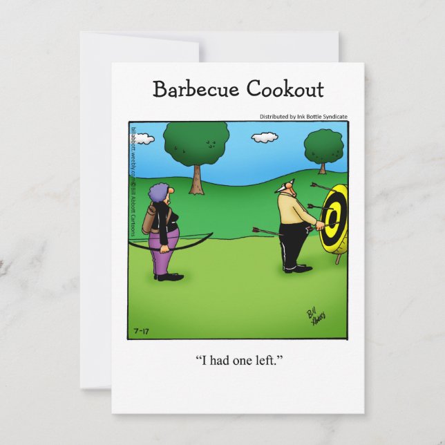 Drôle Barbecue Invitations "Spectickles" (Devant)