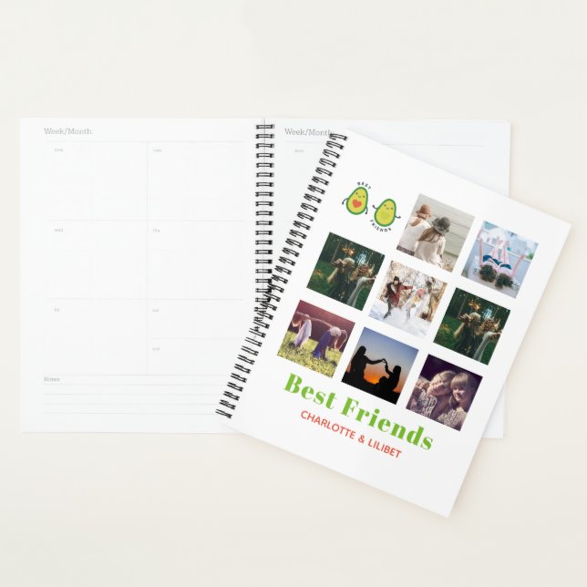 Drôle BFF PHOTO COLLAGE Cadeau personnalisé AVOCAD (Devant avec enveloppe)
