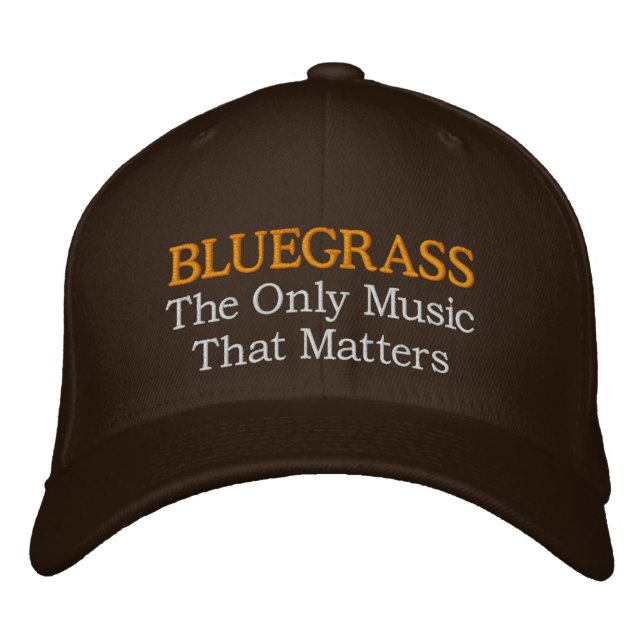 Drôle Broderie Bluegrass Casquette (Devant)