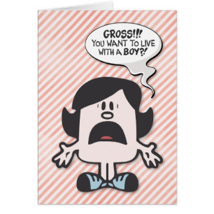 Drôle "Brut ! Les garçons !" Carte fiançailles