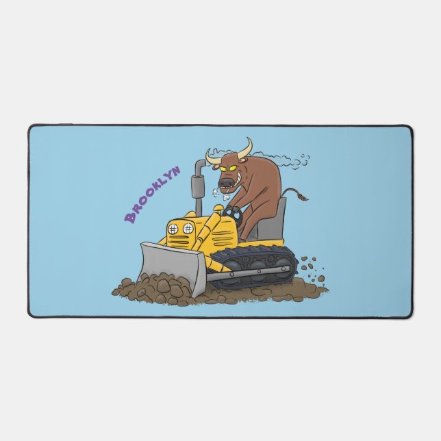 Drôle bulldozer de conduite de taureaux (Recto)