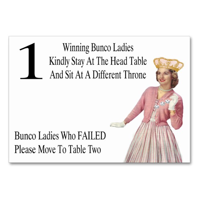 Drôle Bunco Se Déplacer De La Table Une Cartes Rei (Devant)