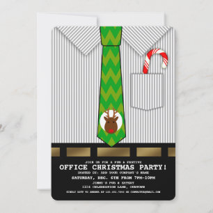 Drôle Bureau Noël Invitations
