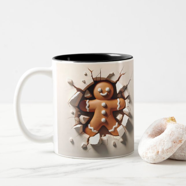 Drôle cadeau de Mug de Noël à deux faces (Avec donut)
