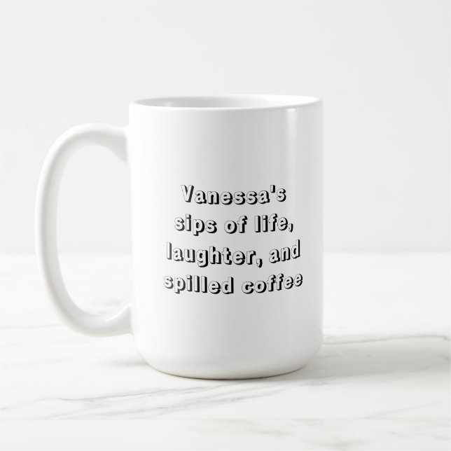 Drôle café dire avec Mug de personnalisation (Gauche)