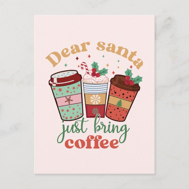 Drôle café Noël citations Carte postale (Devant)