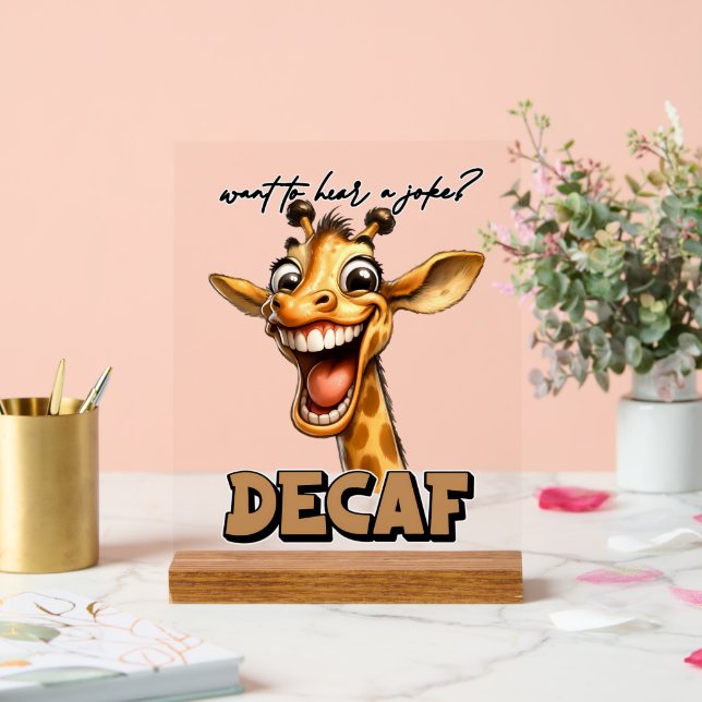 Drôle café plaisanterie de la girafe mot art (Mariage)