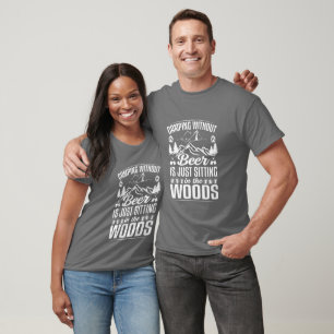 drôle camping mot bière art T-Shirt