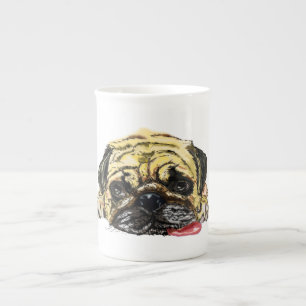 Drôle Carlin chien os Chine Mug