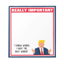 Drôle carnet de dessin animé Donald Trump avec cit