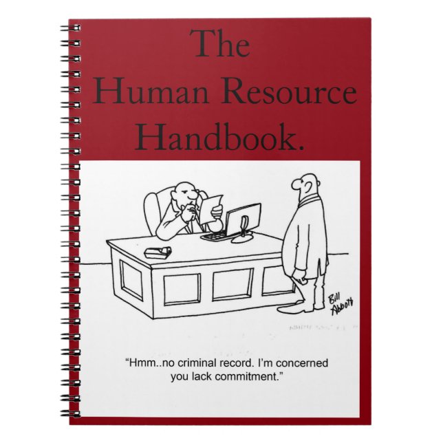 Drôle Carnet d'entreprise cadeau-ressources humain (Devant)