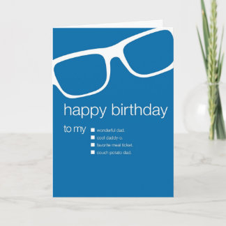 Drôle carte d'anniversaire à papa