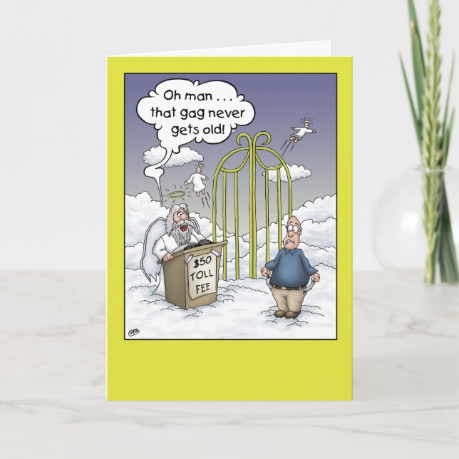 Drôle carte d'anniversaire : le péage (Devant)