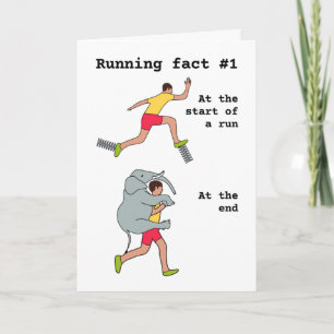 Drôle carte d'anniversaire pour coureur