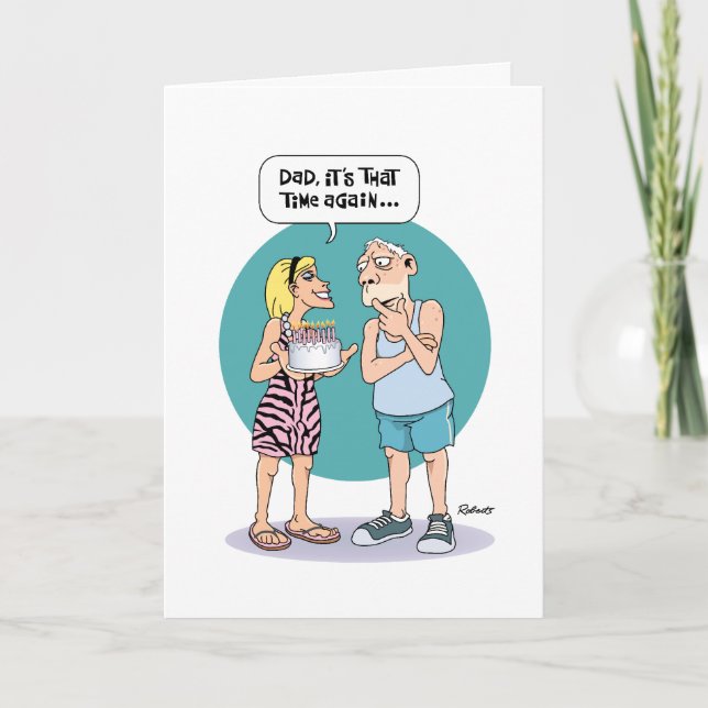Drôle carte d'anniversaire pour papa (Devant)