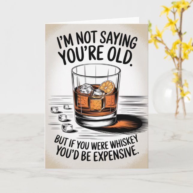 Drôle carte d'anniversaire pour papa grand-père Wh (Fleur jaune)