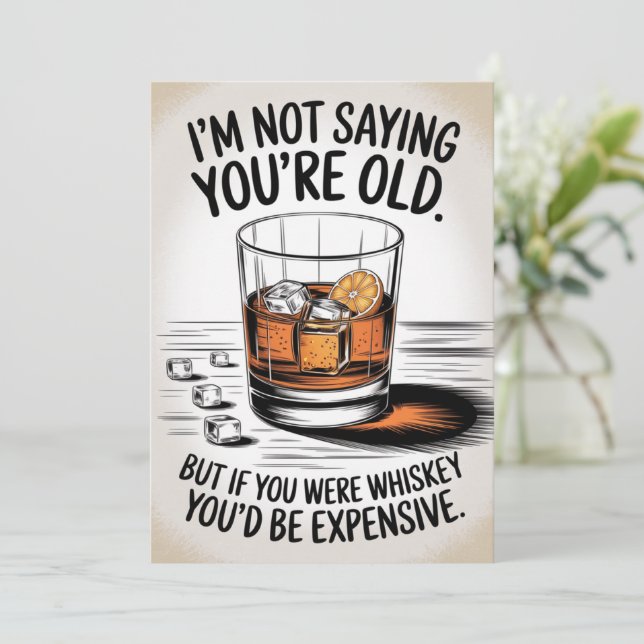 Drôle carte d'anniversaire pour papa grand-père Wh (Debout devant)