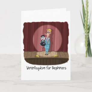 Drôle carte d'anniversaire - Ventriloquisme pour l