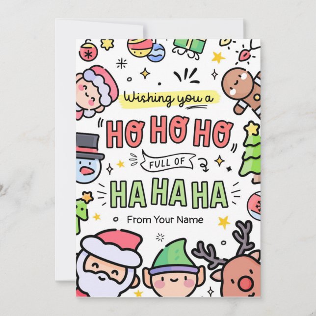 Drôle carte de Noël pour Cartes de fin de année am (Devant)