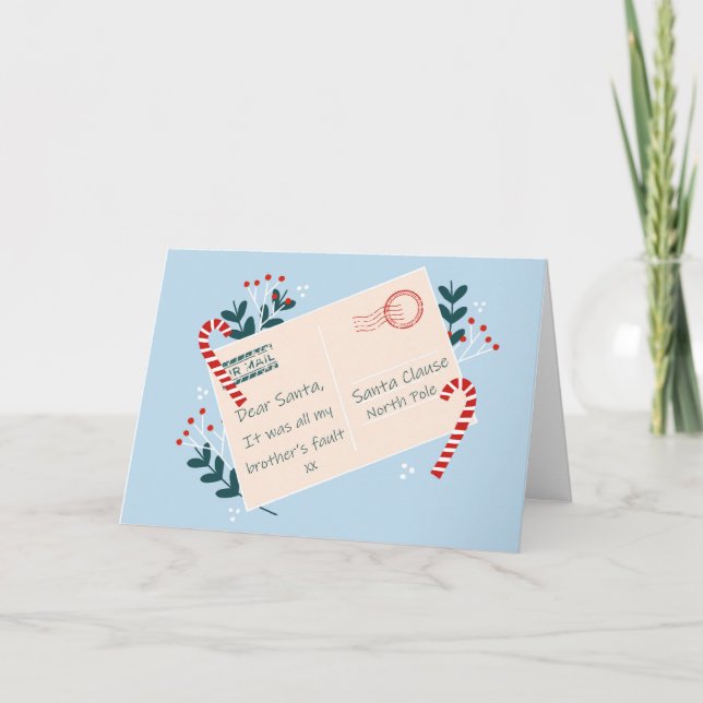 Drôle carte de Noël pour Frère humour spirituel (Devant)
