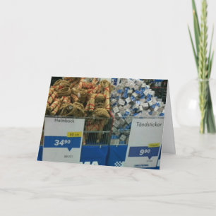 Drôle carte de Noël suédoise