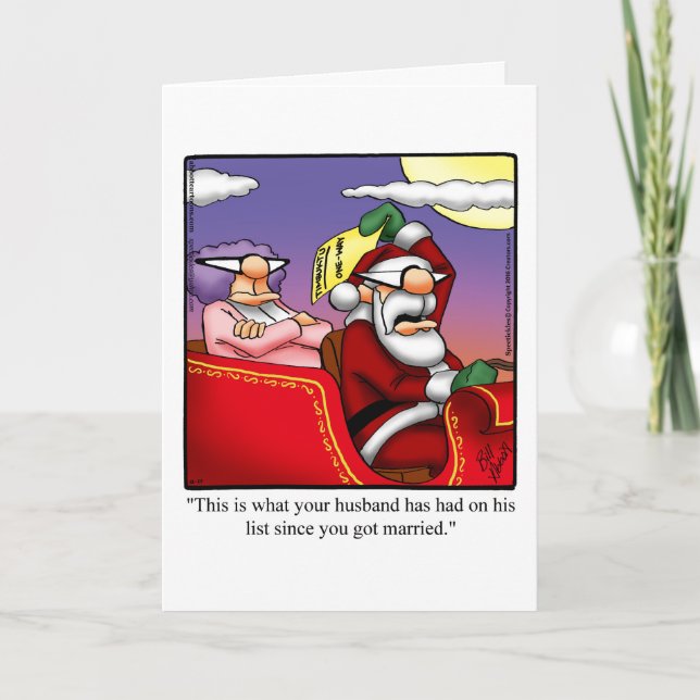 Drôle carte d'Humour de Noël pour lui (Devant)