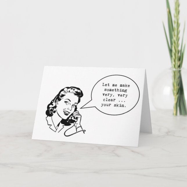 Drôle carte pour notes de soins skincare ... Laiss (Devant)