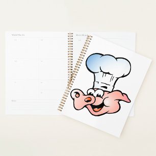 Drôle Cartoon Cochon Chef avec Casquette