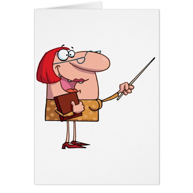 Drôle Cartoon Femme professeur (Devant)