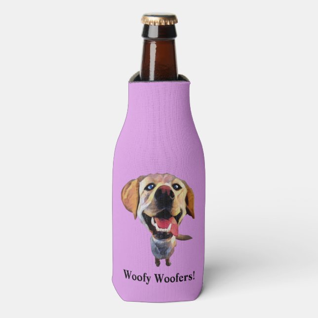 Drôle Cartoon Labrador Retriever Bottle Glacière (Bottle Devant)