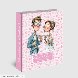 Drôle Cartoon Mariage Album Quirky Classeur person