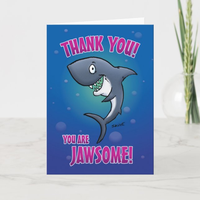 Drôle Cartoon requin Merci (Devant)