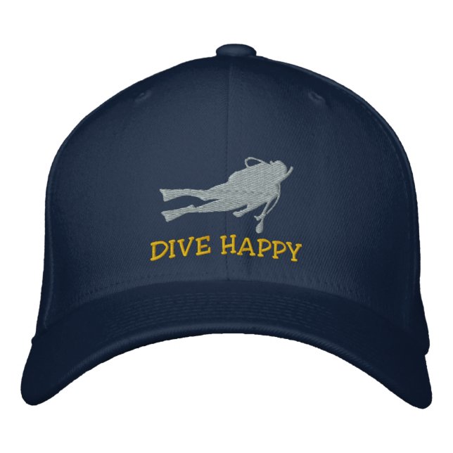 Drôle Casquette brodé de plongée de la SCUBA (Devant)