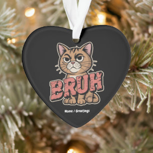 Drôle Chat Bruh mème graphique Humour Amoureux des